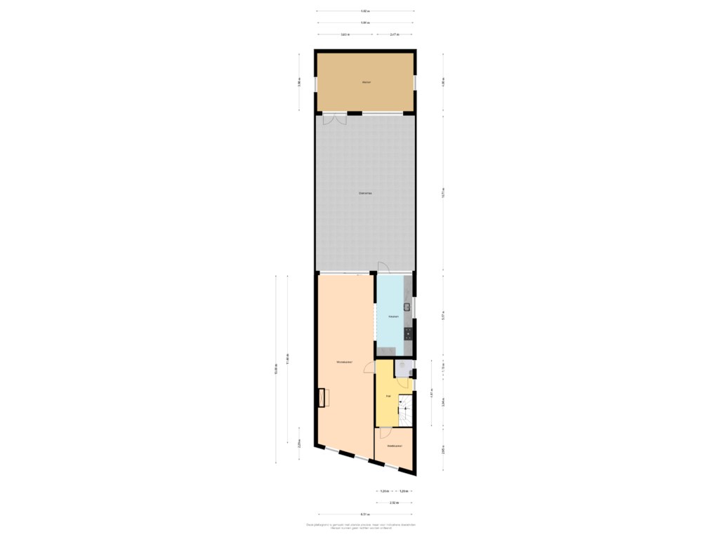 View floorplan of 1e Verdieping of Kleinzand 86