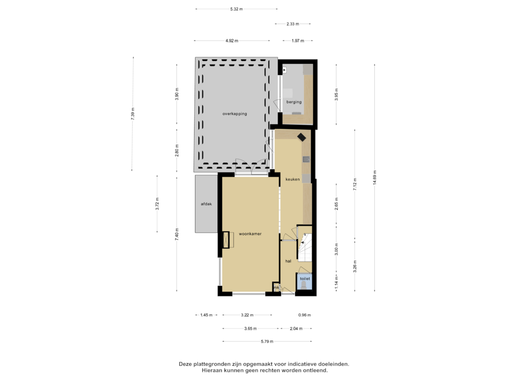 Bekijk plattegrond van Begane grond van Doctor Mollerlaan 43