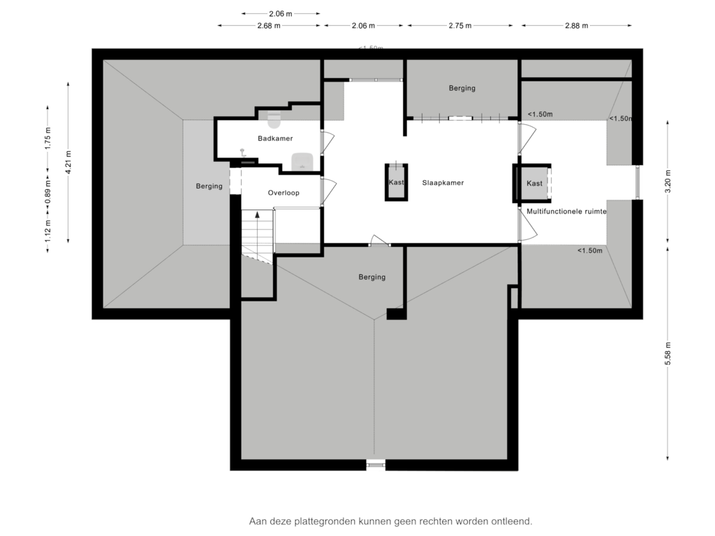 Bekijk plattegrond van Tweede verdieping van Lissevenlaan 29