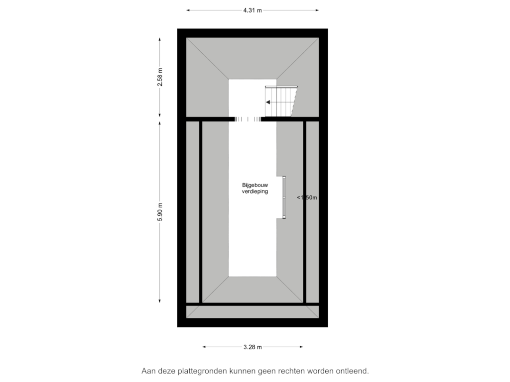 Bekijk plattegrond van Bijgebouw verdieping van Lissevenlaan 29