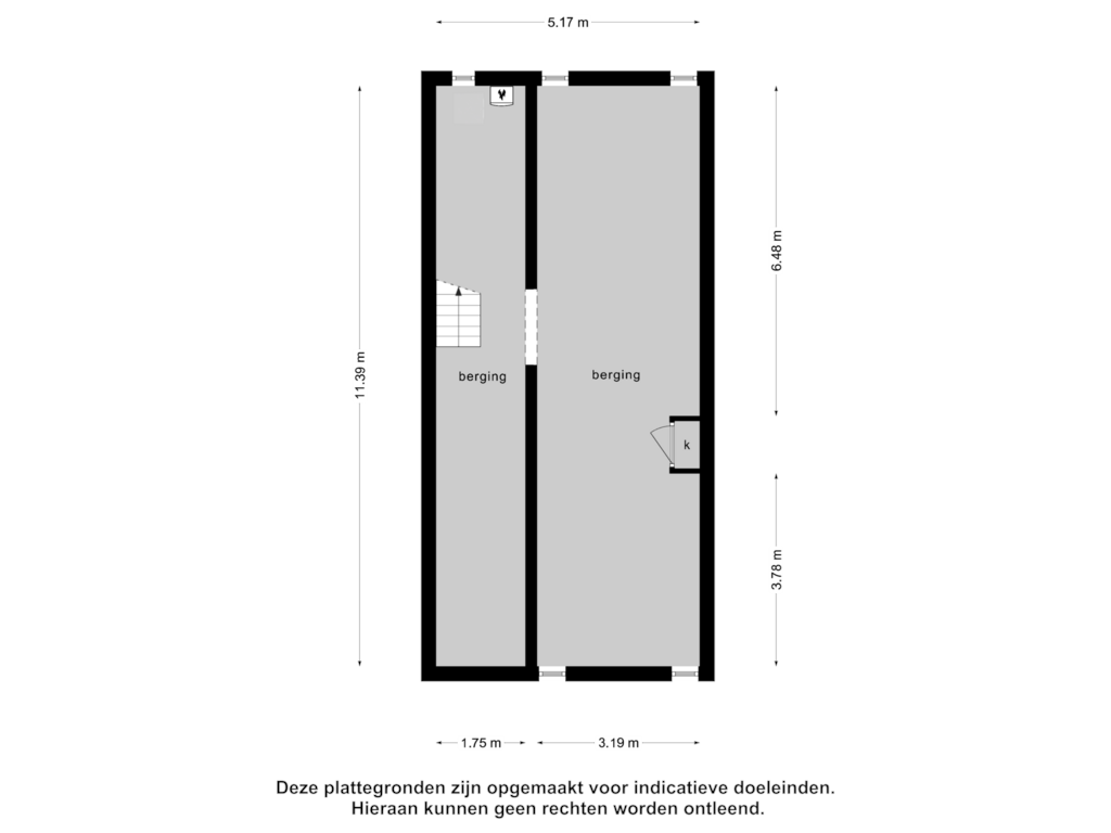 Bekijk plattegrond van Souterrain van Willem Buytewechstraat 50-B