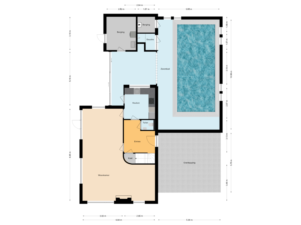 Bekijk plattegrond van Begane grond van Burg. van Lithstraat 12