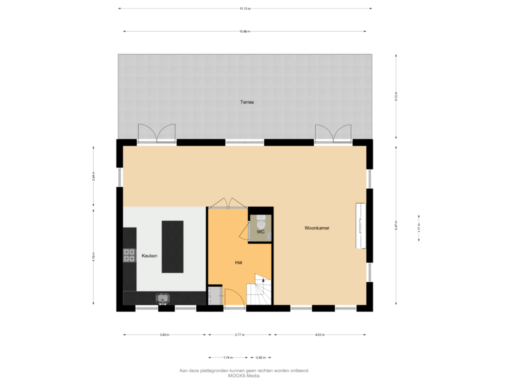 Bekijk plattegrond van Begane Grond van Molendijk 45