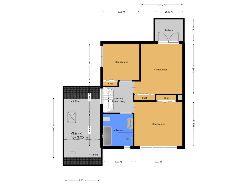 View floorplan of Etage of Watersnip 1