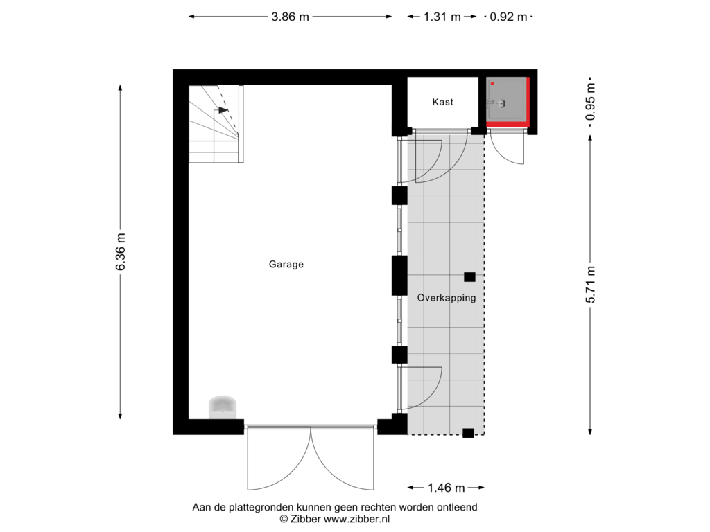 Bekijk plattegrond van Garage van Zonneweide 16