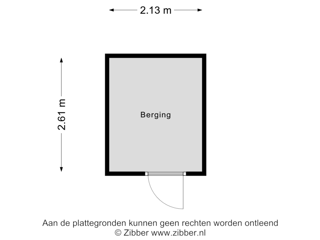 View floorplan of Berging of Raadhuisstraat 4-A