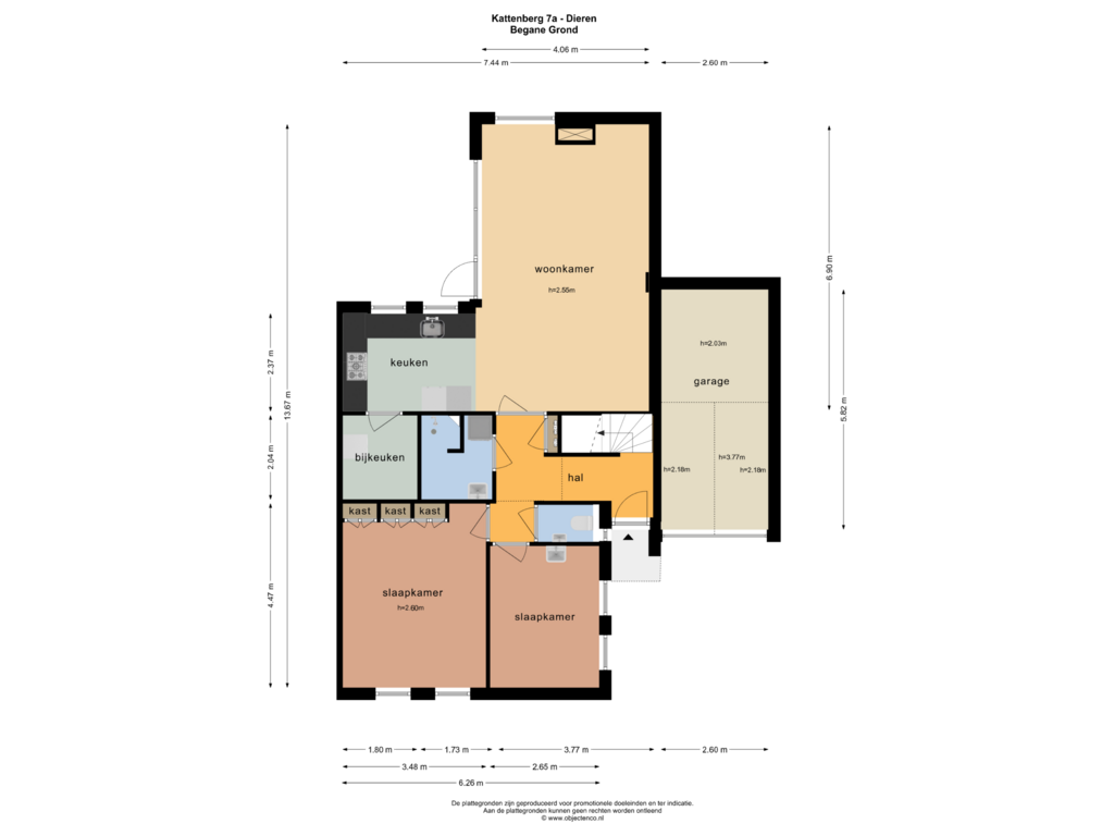 Bekijk plattegrond van Begane Grond van Kattenberg 7-A