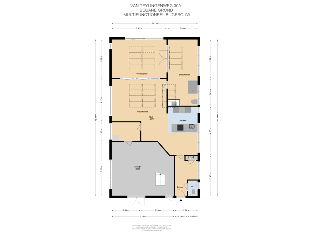 Bekijk plattegrond van Begane grond van Van Teylingenweg 30