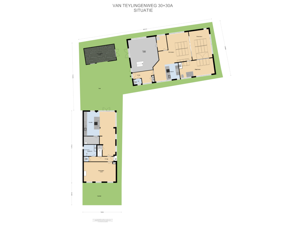 Bekijk plattegrond van Situatie van Van Teylingenweg 30