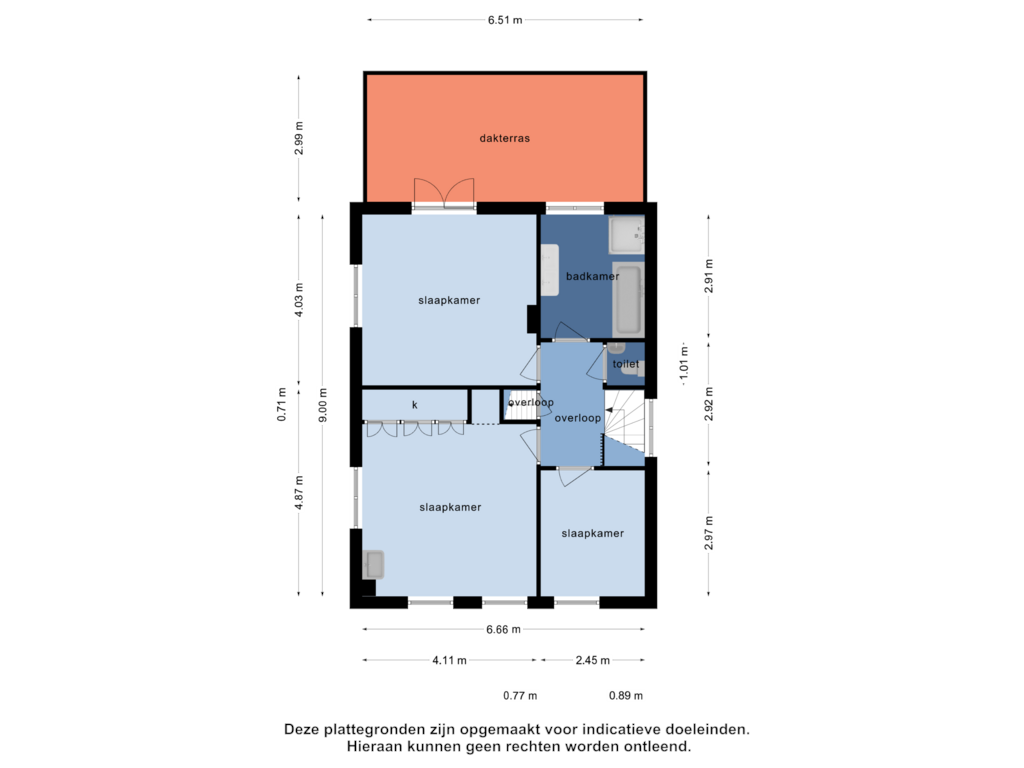 View floorplan of 1e verdieping of Frisolaan 10