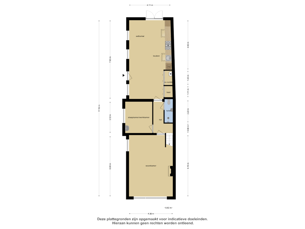 View floorplan of Begane Grond of Ring 12