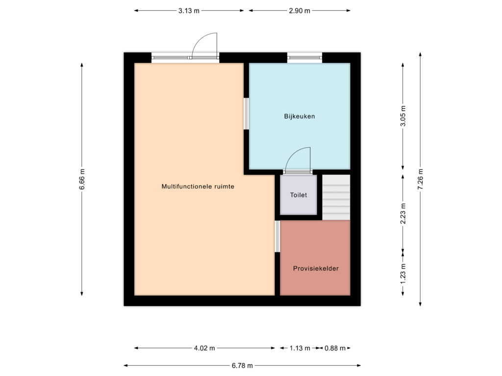 Bekijk plattegrond van Souterrain van Pastoor Sartonstraat 7