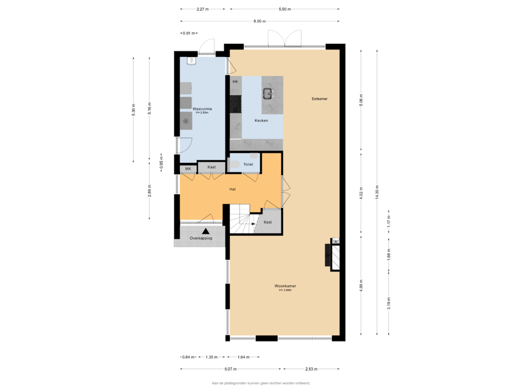 Bekijk plattegrond van Begane grond van Wieksloterweg WZ 37-D