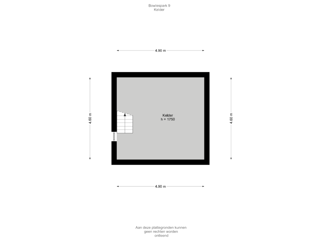 View floorplan of Kelder of Bowlespark 9