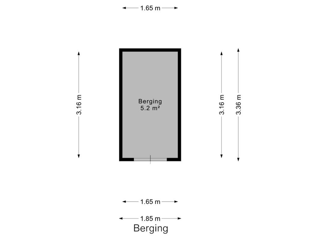 View floorplan of Berging of Westzeedijk 210