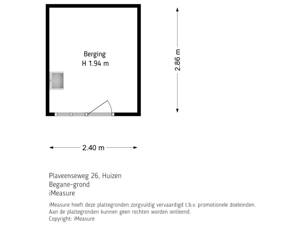 Bekijk plattegrond van Begane-grond (Berging) van Plaveenseweg 26