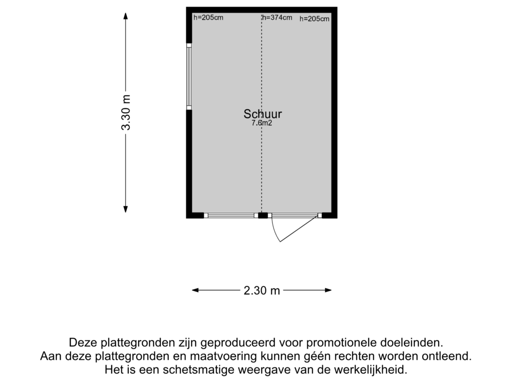 Bekijk plattegrond van Schuur van Spoorlaan 44