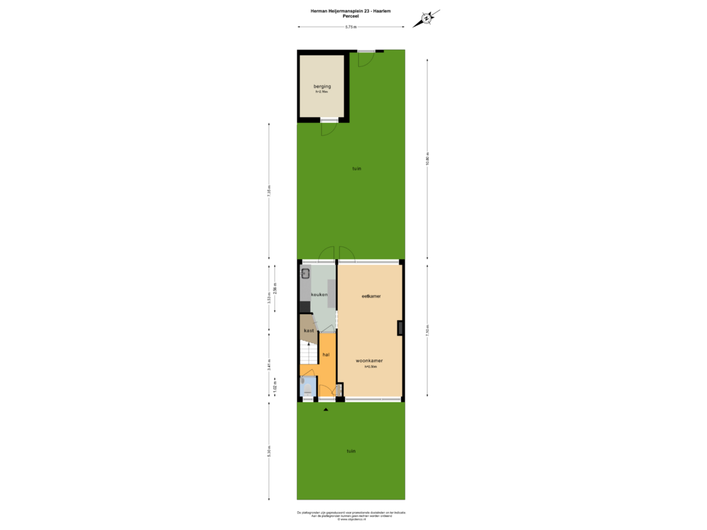 View floorplan of PERCEEL of Herman Heijermansplein 23