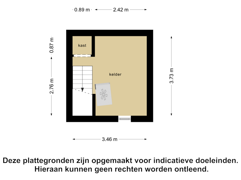 Bekijk plattegrond van Kelder van Vlagberg 32