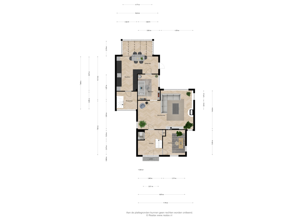 Bekijk plattegrond van Begane grond van Grotestraat 28