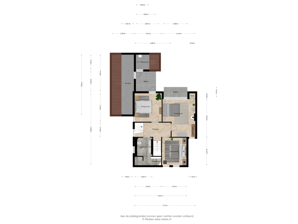 Bekijk plattegrond van Verdieping 1 van Grotestraat 28