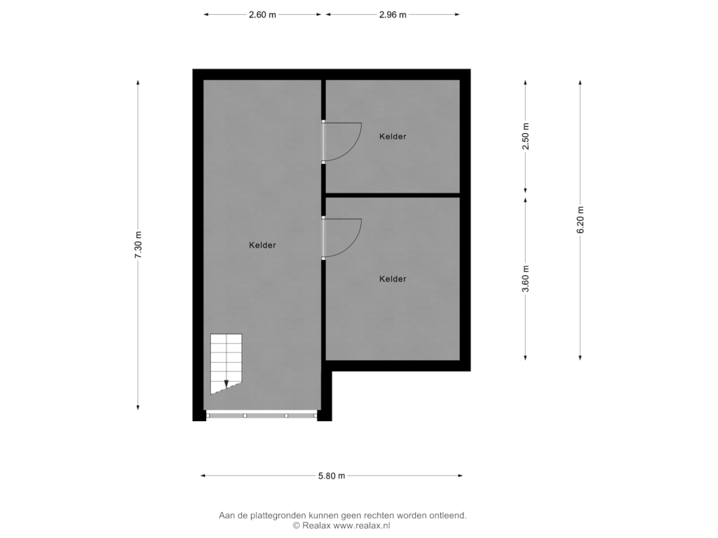 Bekijk plattegrond van Kelder van Grotestraat 28