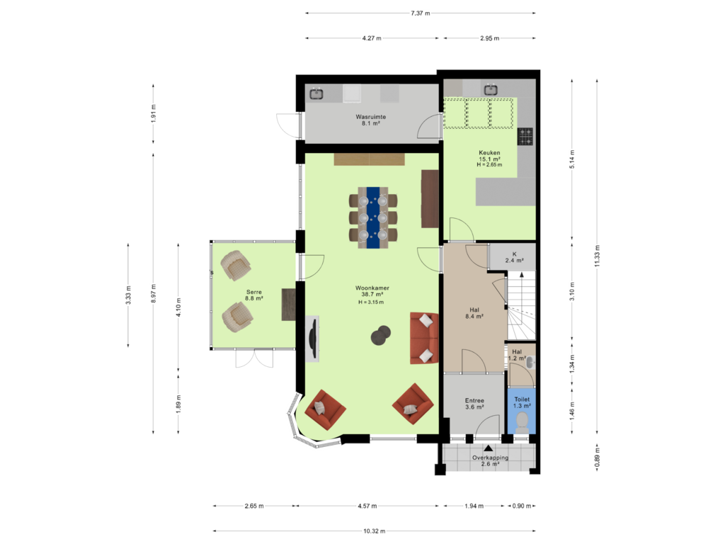 Bekijk plattegrond van Begane grond van Julianalaan 2