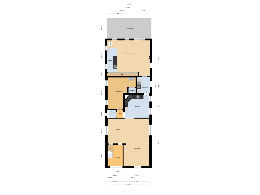 View floorplan of Begane grond of Waterstraat 9