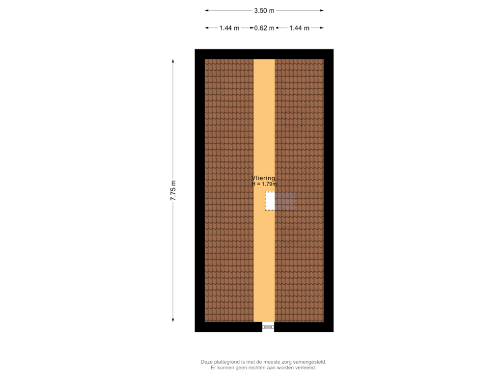 View floorplan of Vliering of Waterstraat 9