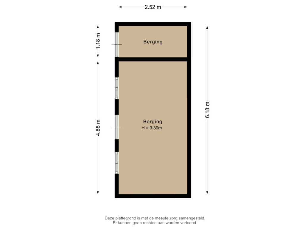 View floorplan of Berging of Waterstraat 9