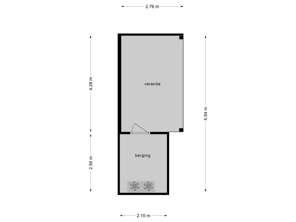 Bekijk plattegrond van Berging van Staringstraat 51