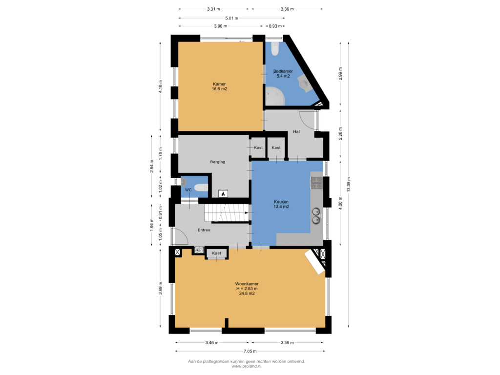 View floorplan of Begane Grond of Roderweg 13-C