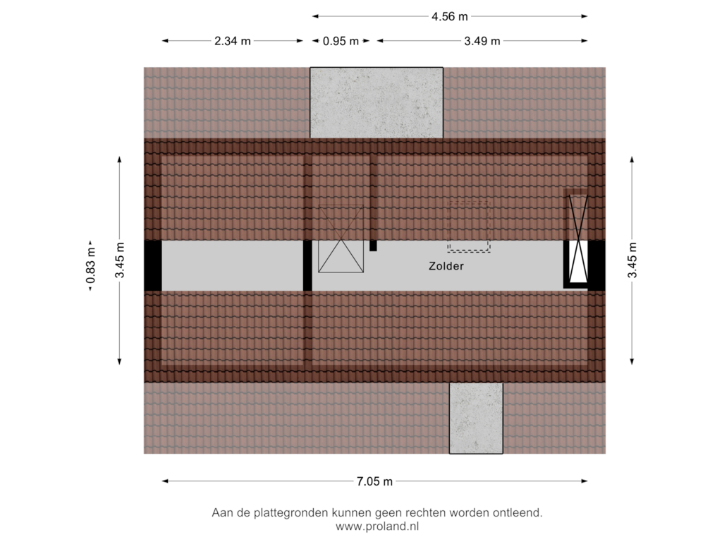 View floorplan of 2e Verdieping of Roderweg 13-C