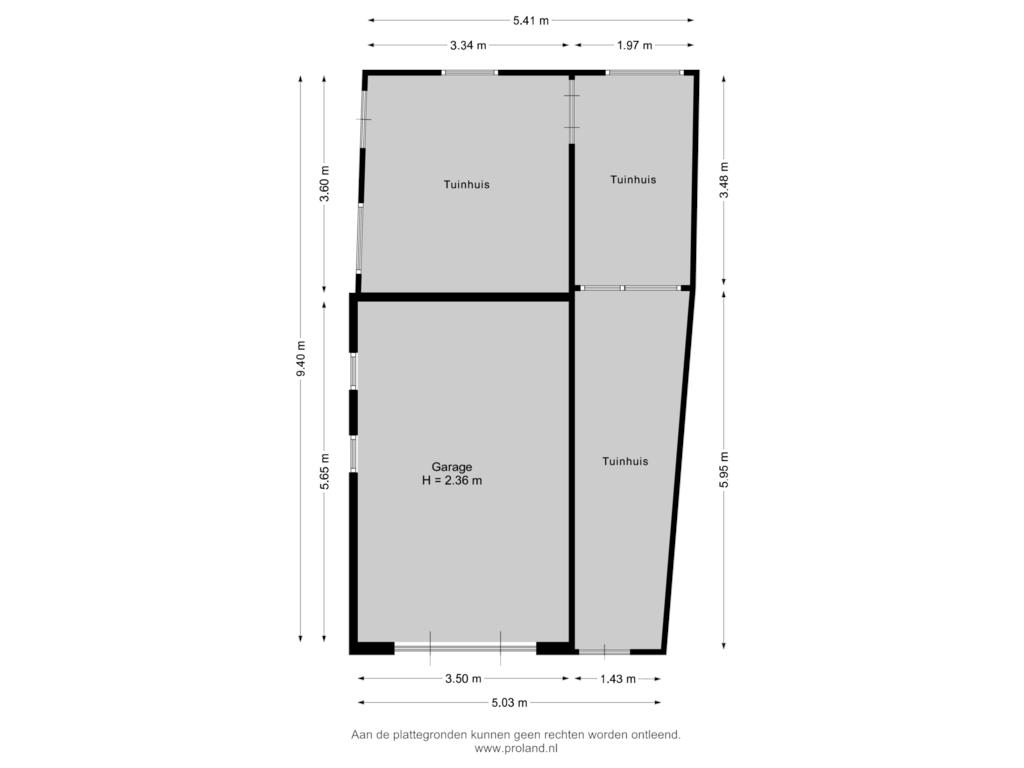 View floorplan of Garage of Roderweg 13-C