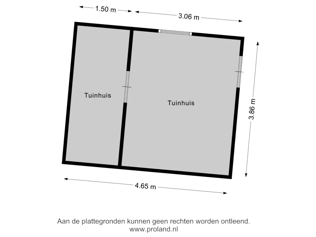 View floorplan of Tuinhuis of Roderweg 13-C