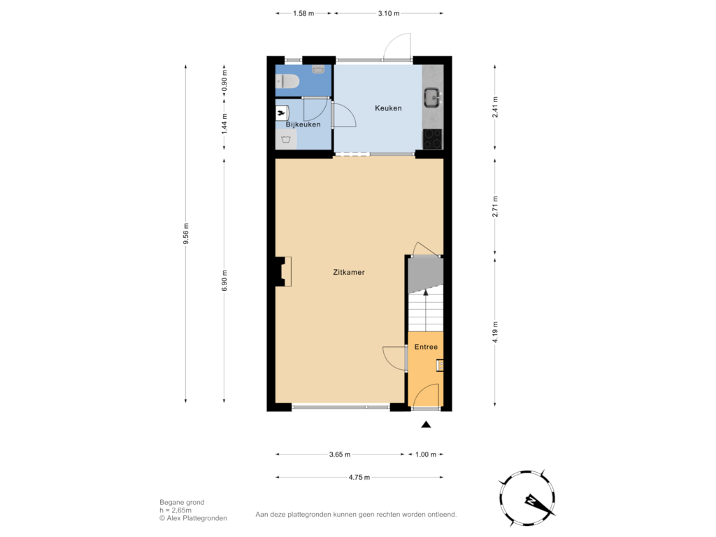 Bekijk plattegrond van Begane grond van Jan de Wittstraat 19