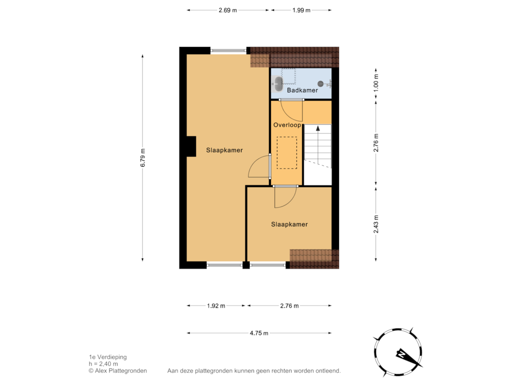 Bekijk plattegrond van 1e Verdieping van Jan de Wittstraat 19