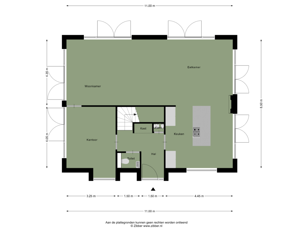 View floorplan of Begane grond of Kuiltjesweg 55