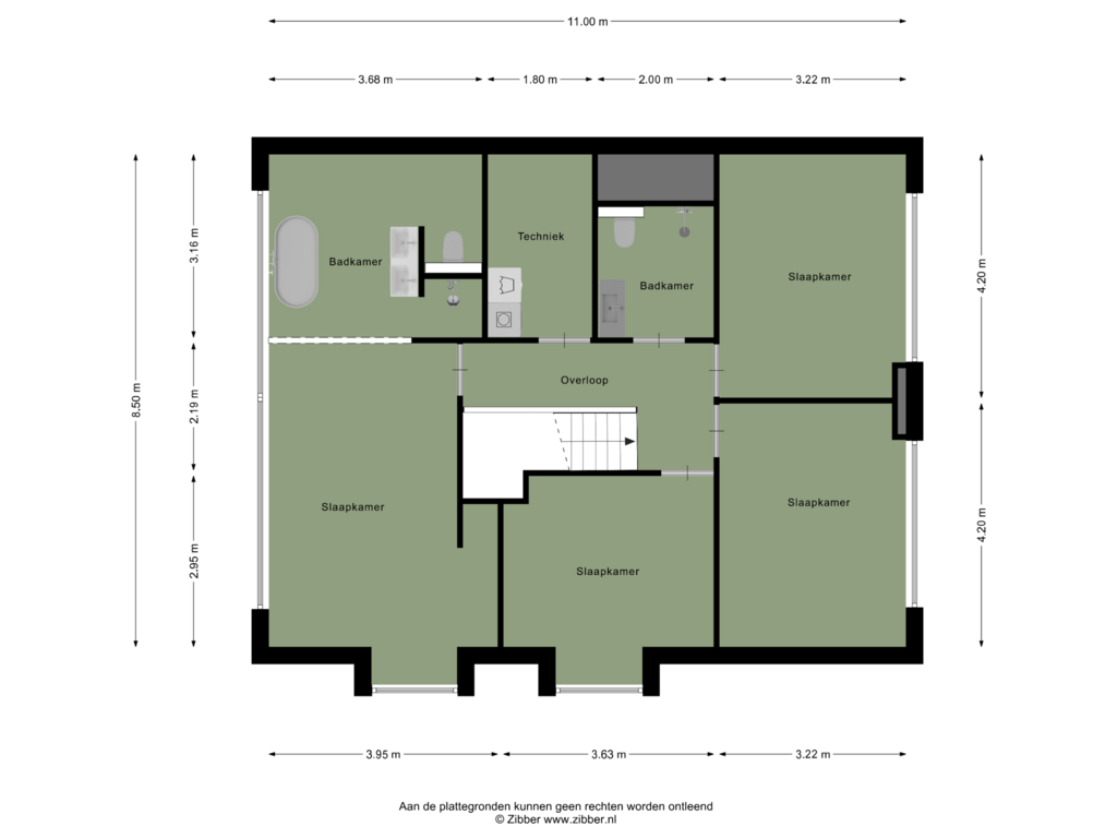 View floorplan of Eerste Verdieping of Kuiltjesweg 55