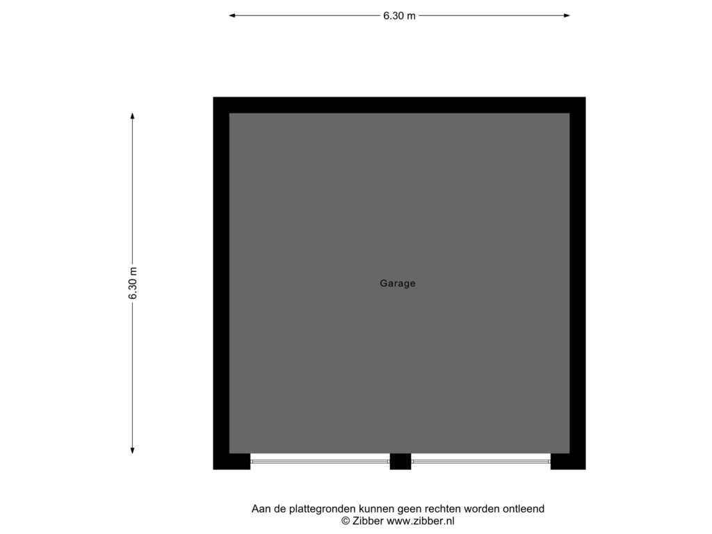 View floorplan of Garage of Kuiltjesweg 55