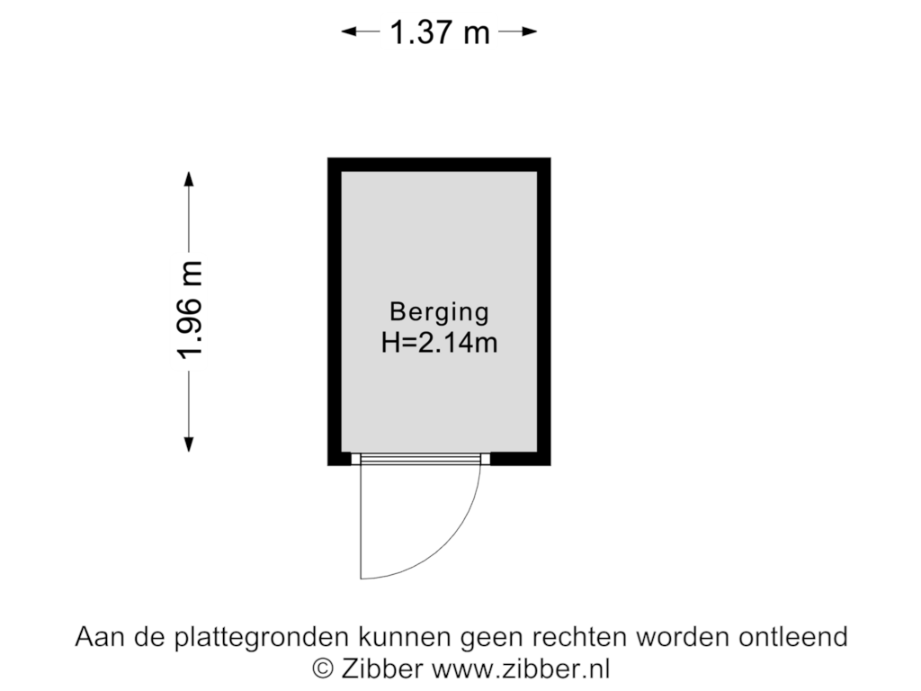 Bekijk plattegrond van Berging van Laagte Kadijk 33-B