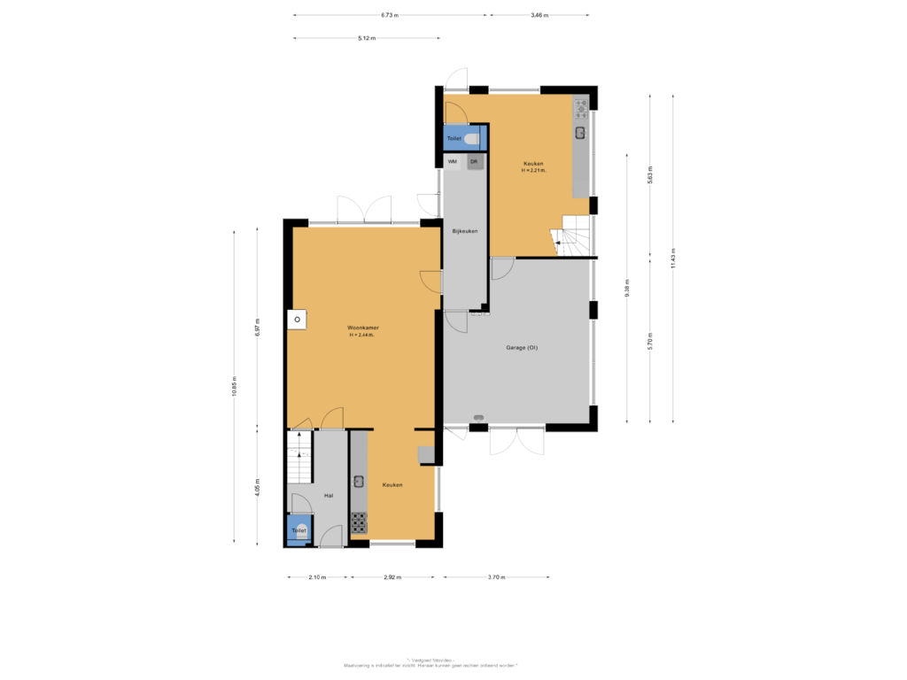 Bekijk plattegrond van Begane grond van Prins Bernhardlaan 32