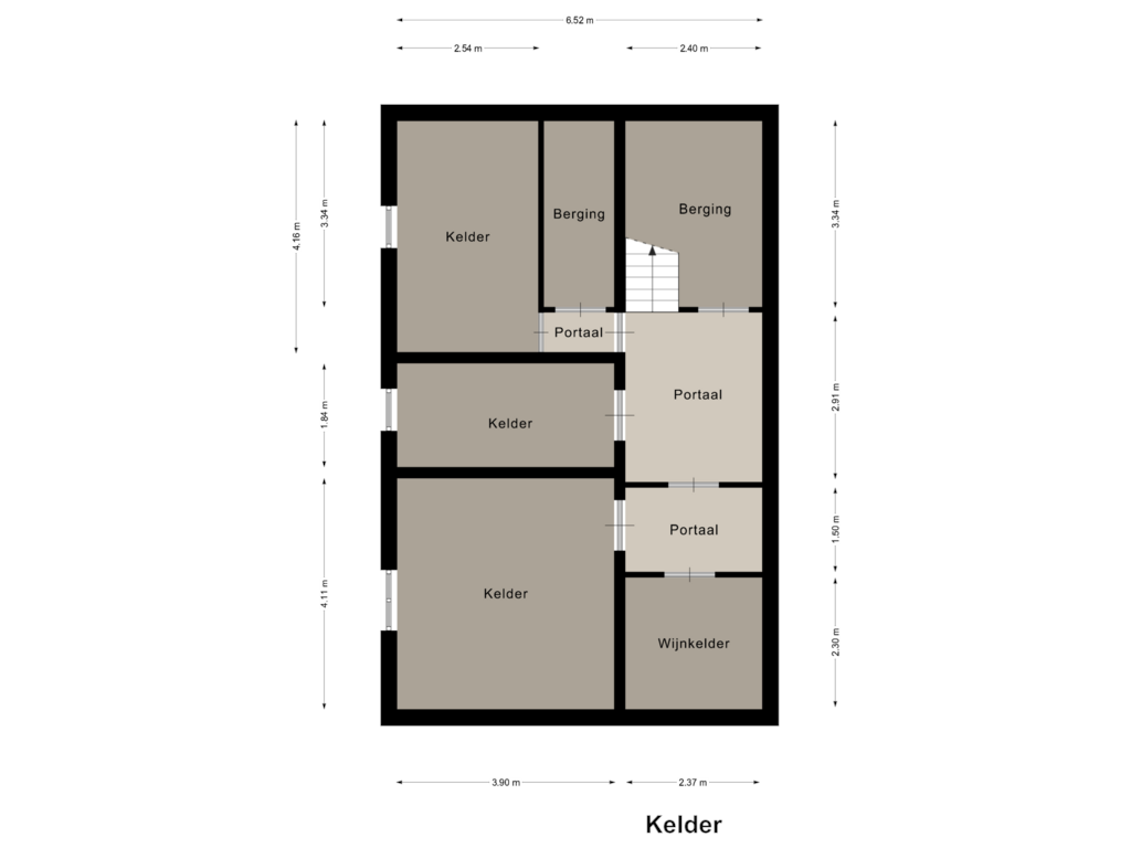 Bekijk plattegrond van Kelder van Strijthagerweg 15