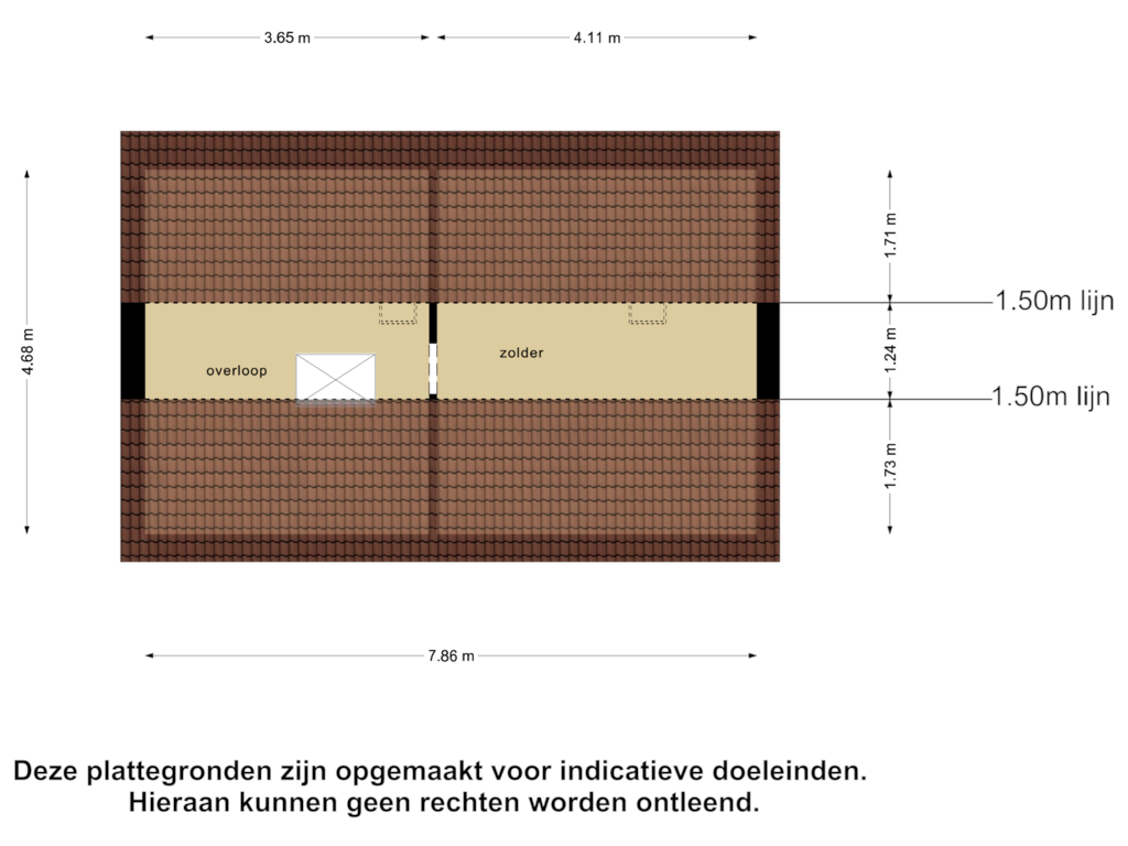 View floorplan of Zolder of Kuulotterstraat 12