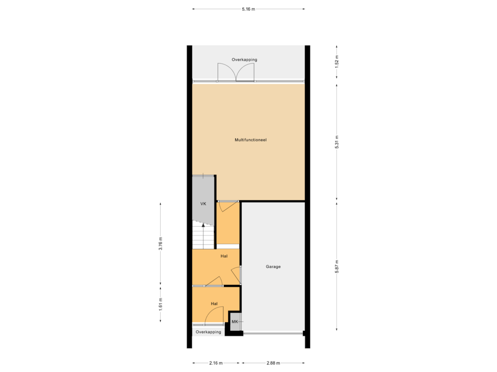 Bekijk plattegrond van Begane grond van Pettelaarseweg 567