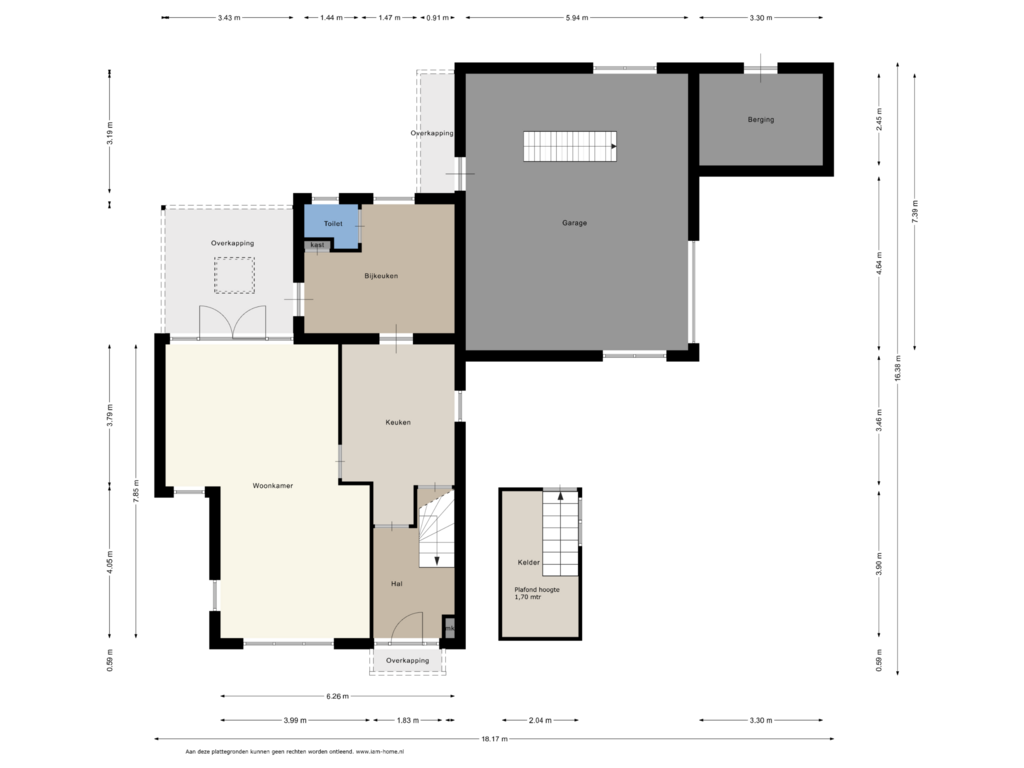 View floorplan of Beganegrond of Europalaan 54