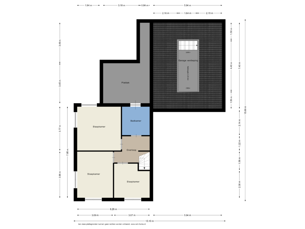 View floorplan of 1e Verdieping of Europalaan 54