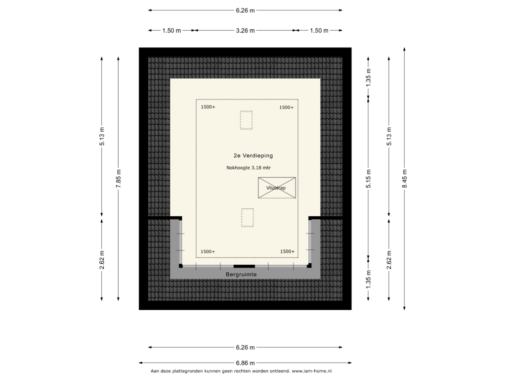 View floorplan of 2e Verdieping of Europalaan 54