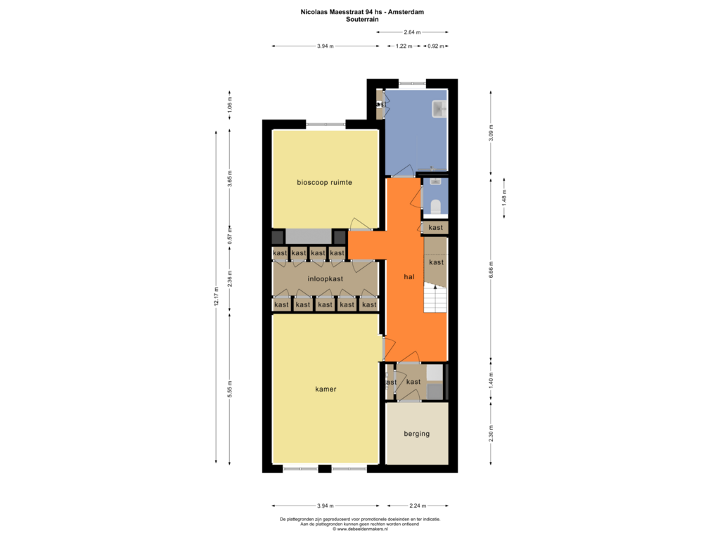 View floorplan of SOUTERRAIN of Nicolaas Maesstraat 94-H