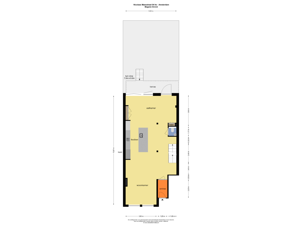 View floorplan of BEGANE GROND of Nicolaas Maesstraat 94-H